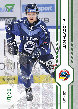 Jan Hladonik Vitkovice Tipsport ELH 2024/25 SportZoo 2. serie Green Glitter /30 #322